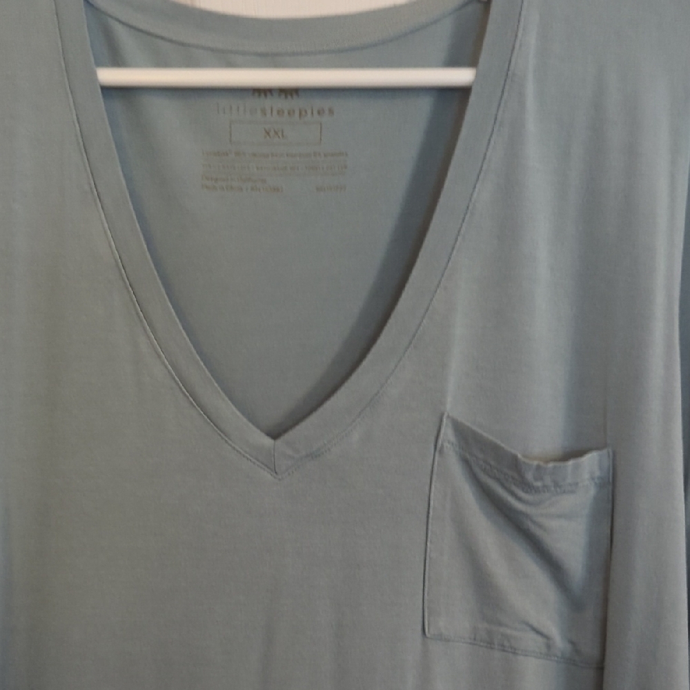 Little Sleepies Women's Bamboo Viscose Perfect Pocket Tee-Stormy - Picture 3 of 3